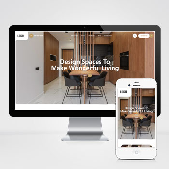 英文室内家居设计外贸响应式